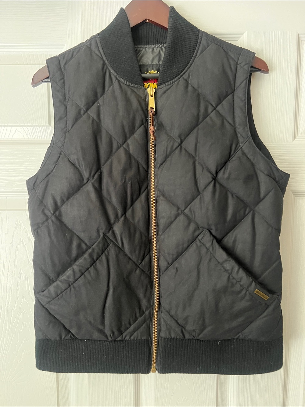 Quilted EB Original Black Puffer Vest with Heavy Duty Zipper